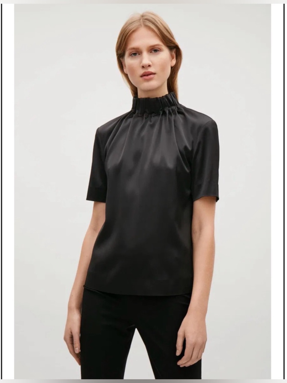 19. COS Satin Turtleneck Top